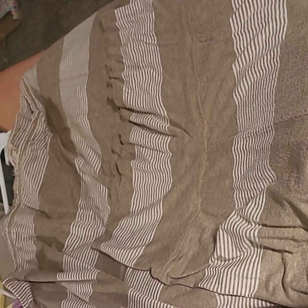Long tan white skirt